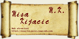 Miša Kijačić vizit kartica